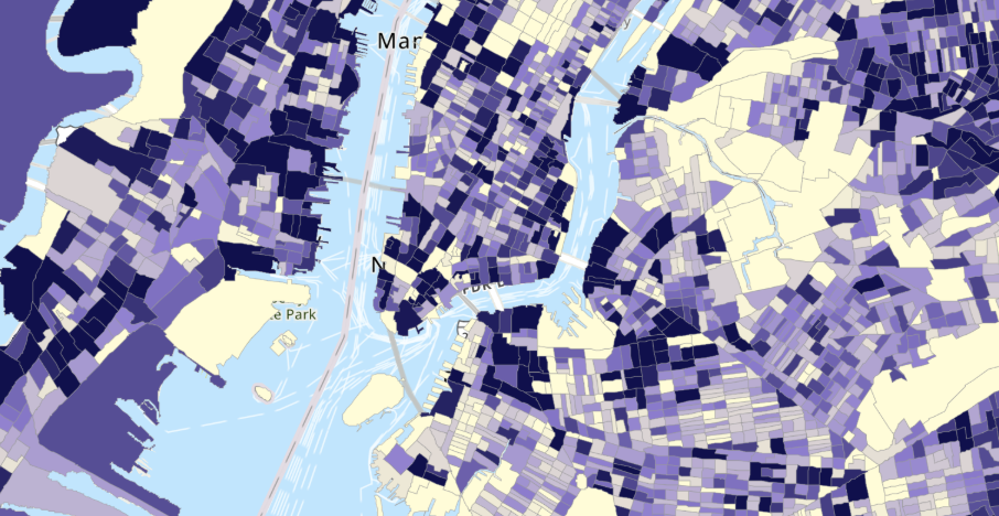 Map of community change over time