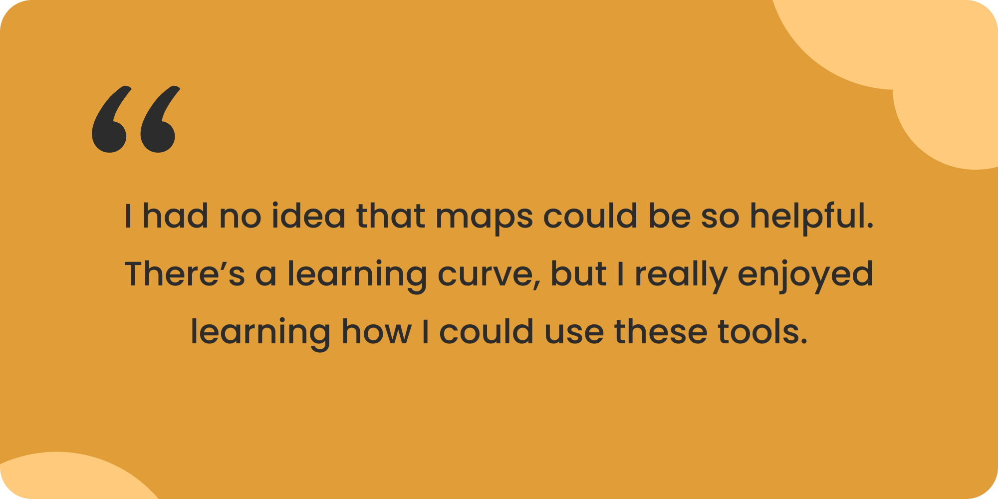 Student testimonial