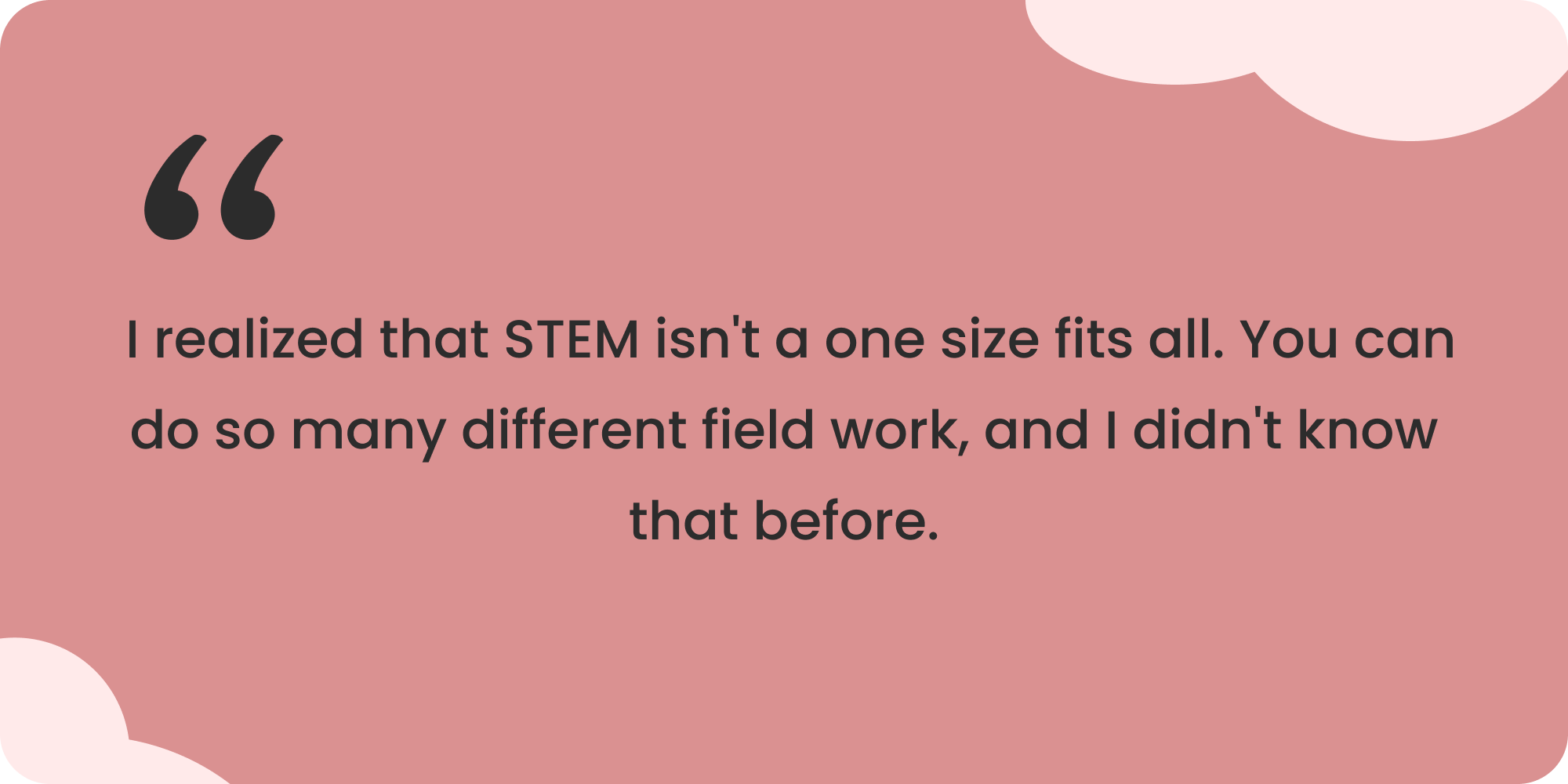 Student testimonial